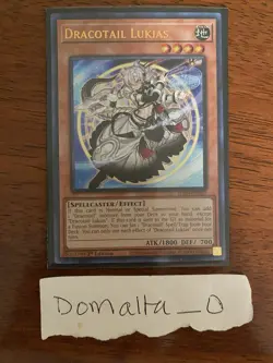 Yugioh Dracotail Lukias JUSH-EN001 1st Edition Ultra Rare Near Mint - Image 1