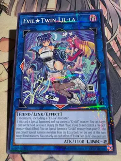 YuGiOh Asian Eng SLF1-AE087 Evil Twin LIL-LA Alternative Uncensored Art Parallel - Image 1