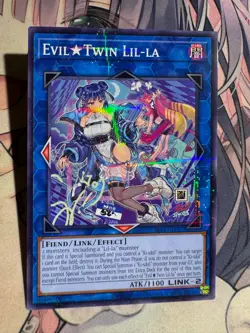 YuGiOh Asian Eng SLF1-AE087 Evil Twin LIL-LA Alternative Uncensored Art Parallel - Image 2