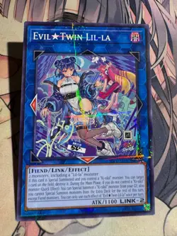YuGiOh Asian Eng SLF1-AE087 Evil Twin LIL-LA Alternative Uncensored Art Parallel - Image 3