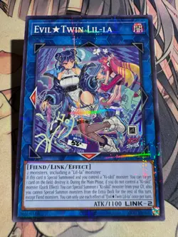 YuGiOh Asian Eng SLF1-AE087 Evil Twin LIL-LA Alternative Uncensored Art Parallel - Image 4