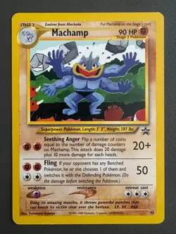 Machamp Black Star Promo 43 Pokemon Card MP - Image 1