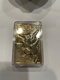 PokemonT Special Edition 23 karat Gold-Plated Trading Card #25 PIKACHU - Image 1