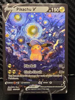 Pikachu Starry Night Cosplay Pokemon Cute Doujin ACG HOLO Card - Near Mint C. - Image 1