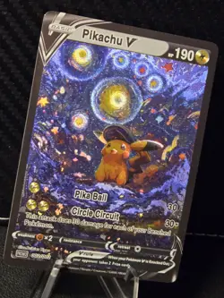 Pikachu Starry Night Cosplay Pokemon Cute Doujin ACG HOLO Card - Near Mint C. - Image 2