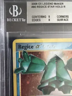 Pokemon Regice Gold Star EX Legend Maker Ultra Rare Holo Card #90 BGS 8.5 - Image 3