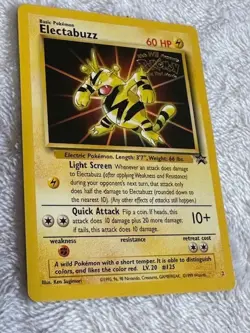 1999 Pokemon The First Movie Black Star Promo Card #2 Electabuzz NM + Unplayed - Image 1
