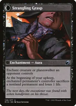 [MTG] Vengeful Strangler // Strangling Grasp (126) (MID) LP-HP - Image 2