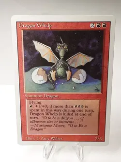 MTG - 3rd Edition - Revised - Dragon Whelp - Uncommon - LP+ NM - Image 1