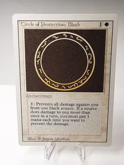 MTG - 3rd Edition - Revised - Circle of Protection: Black - Common - LP+ NM - Image 1