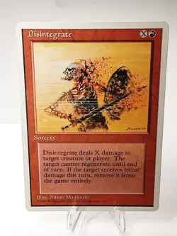 MTG - 4th Edition - Disintegrate - Common - Near Mint - Image 1