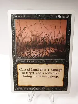 MTG - 3rd Edition - Revised - Cursed Land - Uncommon - MP/LP - Image 1