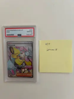 2023 Pokemon TCG Japanese SV Clay Burst Full Art Iono #91 PSA 10 Gem Mint - Image 2