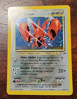 2001 Scizor Holo Rare Neo Genesis 10/75 Vintage Wotc SET BREAK Pokemon - Image 2