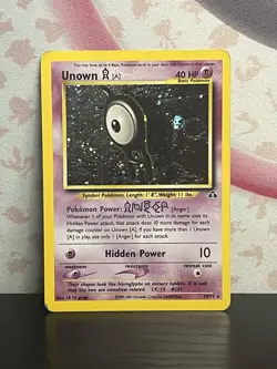 Pokemon TCG Unown [A] 14/75 Neo Discovery Holo Rare Vintage Nintendo 2001 MP - Image 1
