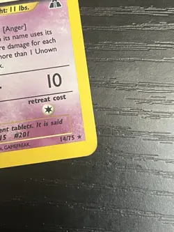 Pokemon TCG Unown [A] 14/75 Neo Discovery Holo Rare Vintage Nintendo 2001 MP - Image 5