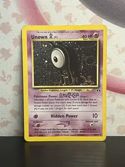 Pokemon TCG Unown [A] 14/75 Neo Discovery Holo Rare Vintage Nintendo 2001 MP - Image 1