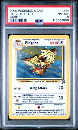 2000 Pokemon Game Base II 2 #14 Pidgeot Holo PSA 8 NM-MINT - Image 1