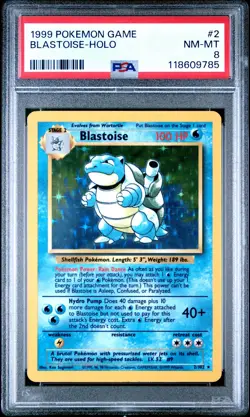 1999 Pokemon Game #2 Blastoise Holo PSA 8 NM-MINT NEWLY GRADED - Image 1