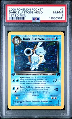 2000 Pokemon Rocket #3 Dark Blastoise Holo 1st Edition PSA 8 NM-MINT - Image 1