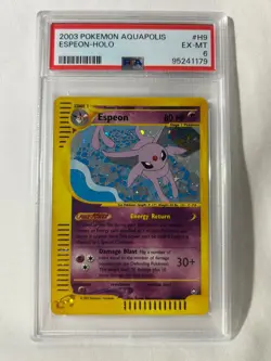 2003 POKEMON AQUAPOLIS #H9 ESPEON-HOLO PSA 6 - Image 1