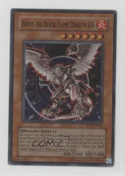SR - Horus the Black Flame Dragon LV6 Unlimited YuGiOh Soul of Duelist 2004 - Image 1