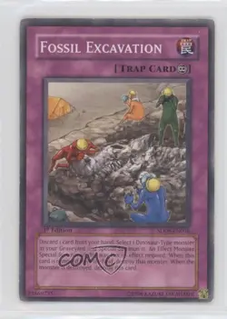 Fossil Excavation 1st Ed. YuGiOh Dinosaur's Rage Structure Deck #SD09-EN036 2006 - Image 1