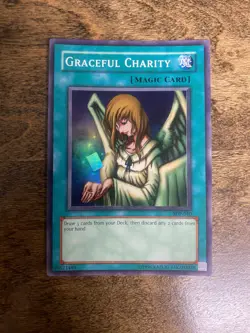 Yugioh Graceful Charity SDP-040 Unlimited Super Rare Holo - LP - Image 1