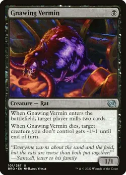 [MTG] Gnawing Vermin (101) (BRO) LP-HP - Image 1