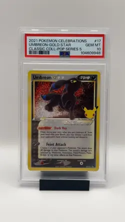 2021 Pokemon Celebrations Umbreon-Gold Star Card PSA 10 Gem Mint - Image 1