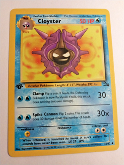 Pokemon TCG Card - Cloyster - 33/62 Fossil 1st FIRST EDITION - Image 1