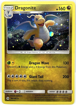 Dragonite - 96/149 Pokemon TCG Sun & Moon 2017 Cosmos Holo Rare Pokemon Card - Image 1