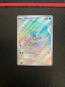 Pokemon TCG Squirtle 170/165 Scarlet & Violet 151 Illustration Rare Holo Card NM - Image 1