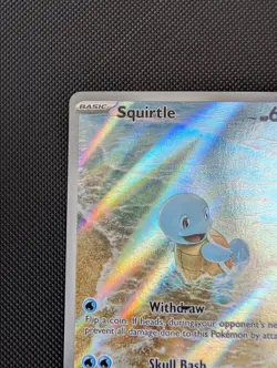 Pokemon TCG Squirtle 170/165 Scarlet & Violet 151 Illustration Rare Holo Card NM - Image 4