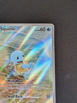 Pokemon TCG Squirtle 170/165 Scarlet & Violet 151 Illustration Rare Holo Card NM - Image 5
