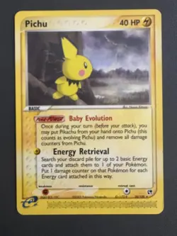 Pichu 20/100 EX Sandstorm Pokemon Card MP - Image 1