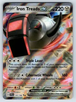 Iron Treads ex 143/198 Scarlet & Violet Ultra Rare Holo Pokemon Card - Image 1