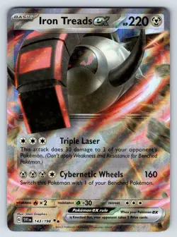 Iron Treads ex 143/198 Scarlet & Violet Ultra Rare Holo Pokemon Card - Image 4