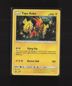 Tapu Koko SM30 Black Star Promo Cosmos Holo Pokemon Card - Image 1
