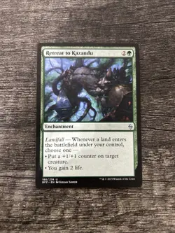 MTG 1x Retreat to Kazandu x1 LP Battle for Zendikar - Image 1