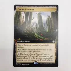 MTG - Cactus Preserve OTC 0076 Extended Art Outlaws of Thunder Junction - Image 1