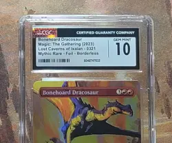 MTG Bonehoard Dracosaur #321 Borderless Foil Lost Caverns of Ixalan CGC 10 - Image 2