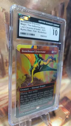 MTG Bonehoard Dracosaur #321 Borderless Foil Lost Caverns of Ixalan CGC 10 - Image 3