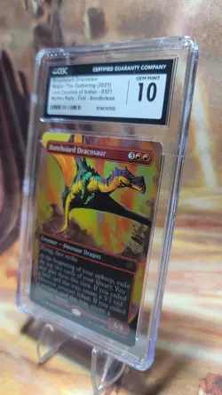MTG Bonehoard Dracosaur #321 Borderless Foil Lost Caverns of Ixalan CGC 10 - Image 4