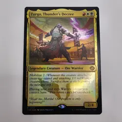 MTG - Zurgo Thunder's Decree FOIL TDM Tarkir: Dragonstorm NM Near Mint - Image 1
