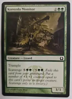 MTG Magic The Gathering Card Korozda Monitor Creature Lizard Green Return To Rav - Image 1
