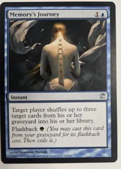 MTG Magic The Gathering Card Memory's Journey Instant Blue Innistrad - Image 1