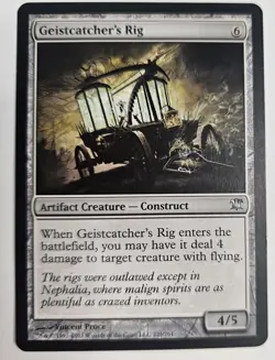 MTG Magic The Gathering Card Geistcatcher's Rig Artifact Creature Construct - Image 1