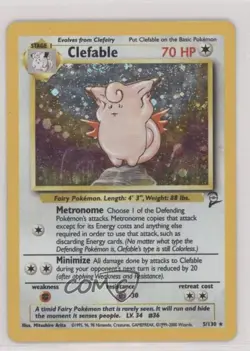 Clefable Holo Pokemon Base Set 2 #5 2000 - Image 1