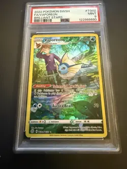 PSA 9 Brilliant Stars Vaporeon TG02 FA - 2022 Pokemon Swsh09 TG02/TG30 - Image 1